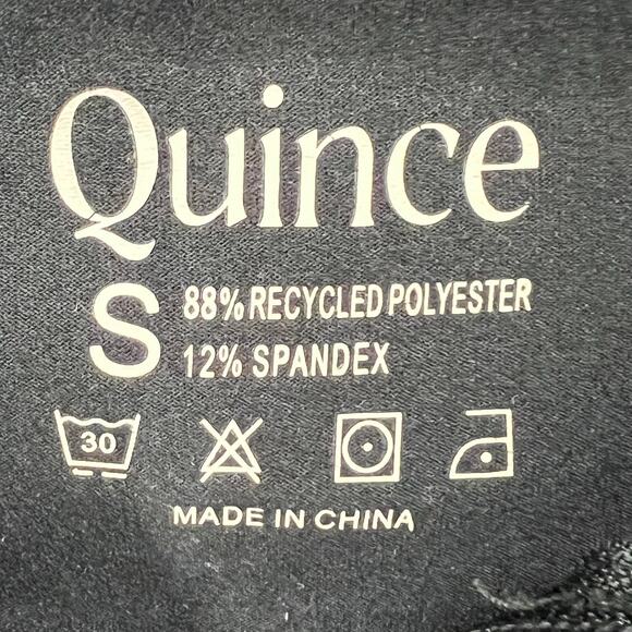 Quince Jacket Womens Small Black Full Zip Hooded Lightweight Recycled Polyester - Picture 8 of 11